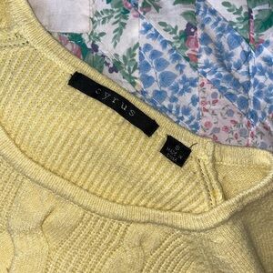 Cyrus Women's Sunny Yellow Crew Neck Sweater